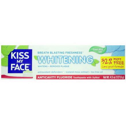 Kiss My Face, Whitening, Anticavity Fluoride Toothpaste, Cool Mint Gel 127.6g