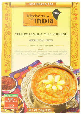 Kitchens of India, Moong Dal Halwa, Yellow Lentil&Milk Pudding 250g