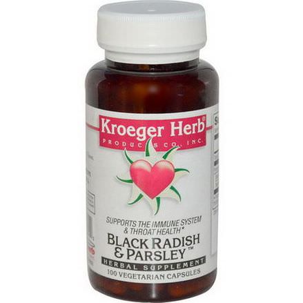 Kroeger Herb Co, Black Radish&Parsley, 100 Veggie Caps