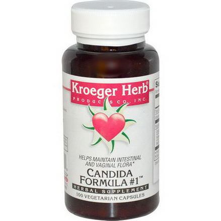 Kroeger Herb Co, Candida Formula #1, 100 Veggie Caps