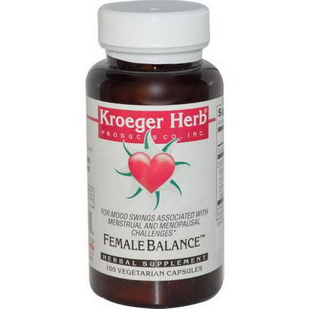 Kroeger Herb Co, Female Balance, 100 Veggie Caps