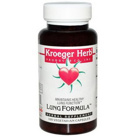 Kroeger Herb Co, Lung Formula, 100 Veggie Caps