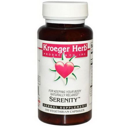 Kroeger Herb Co, Serenity, 100 Veggie Caps
