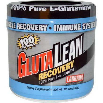 Labrada Nutrition, GlutaLean, Recovery, 100% Pure L-Glutamine 500g