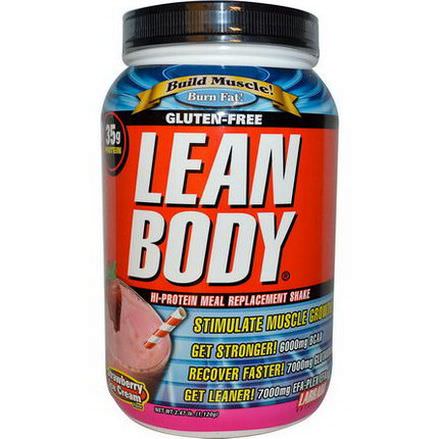 Labrada Nutrition, Lean Body, Hi-Protein Meal Replacement Shake, Strawberry Ice Cream Flavor 1,120g