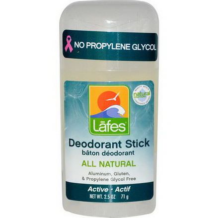 Lafe's Natural Body Care, All Natural Deodorant Stick, Active 71g