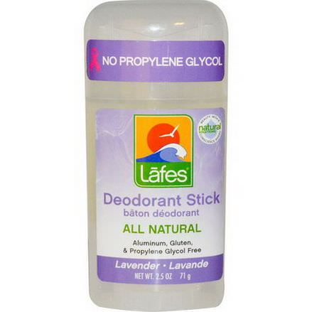 Lafe's Natural Body Care, All Natural Deodorant Stick, Lavender 71g
