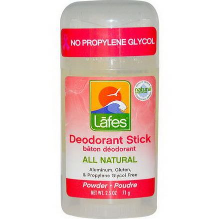 Lafe's Natural Body Care, All Natural Deodorant Stick, Powder 71g