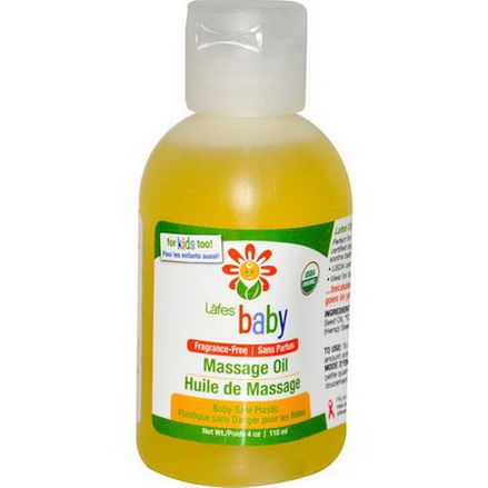 Lafe's Natural Body Care, Baby, Massage Oil, Fragrance Free 118ml