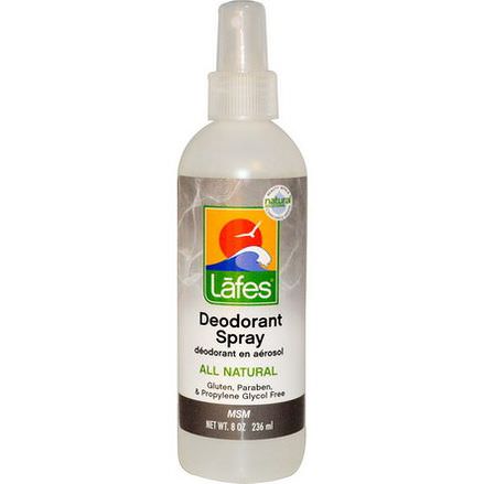 Lafe's Natural Body Care, Deodorant Spray, MSM 236ml