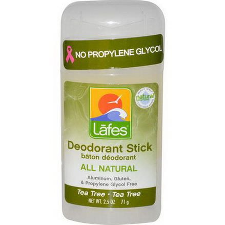 Lafe's Natural Body Care, Deodorant Stick, Tea Tree 71g