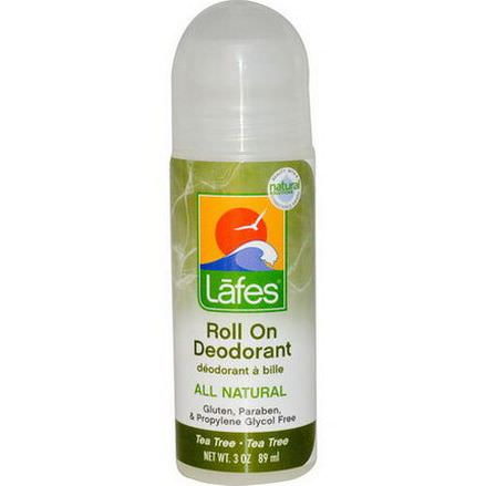 Lafe's Natural Body Care, Natural and Organic, Roll On Deodorant, Tea Tree 89ml