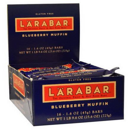 Larabar, Blueberry Muffin, 16 Bars 45g Each
