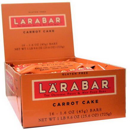 Larabar, Carrot Cake, 16 Bars 45g Per Bar