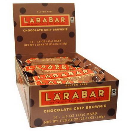 Larabar, Chocolate Chip Brownie, 16 Bars 45g Each