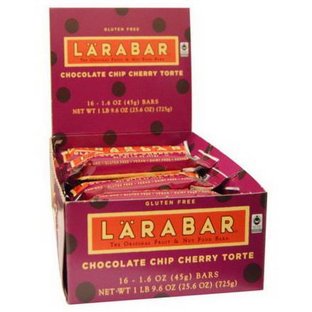 Larabar, Chocolate Chip Cherry Torte, 16 Bars 45g Each