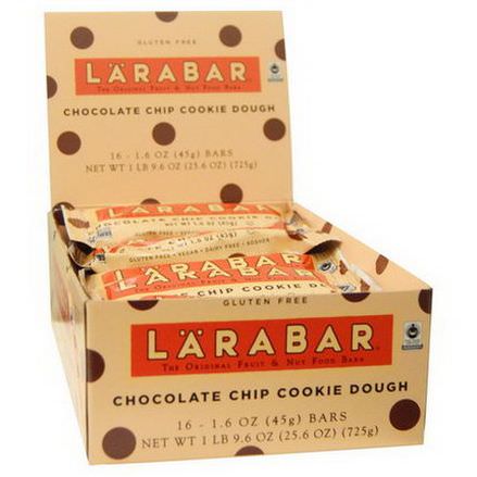 Larabar, Chocolate Chip Cookie Dough, 16 Bars 45g Each