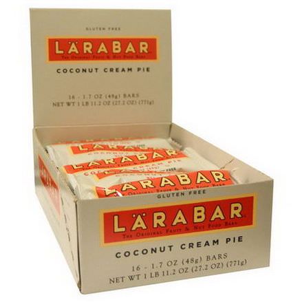 Larabar, Coconut Cream Pie, 16 Bars 48g Each