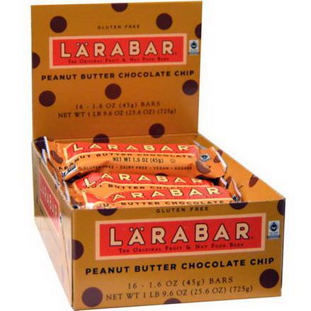 Larabar, Peanut Butter Chocolate Chip, 16 Bars 45g Per Bar