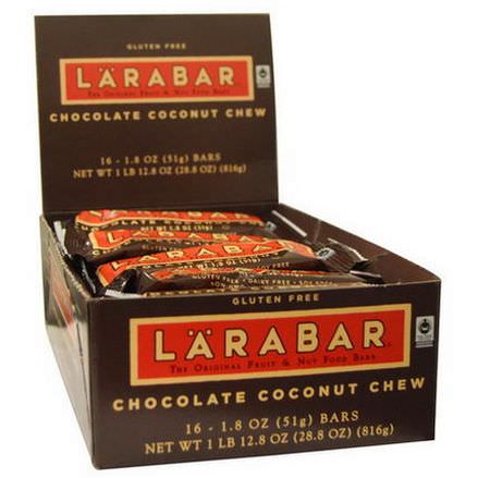 Larabar, The Original Fruit&Nut Food Bar, Chocolate Coconut Chew, 16 Bars 51g Per Bar
