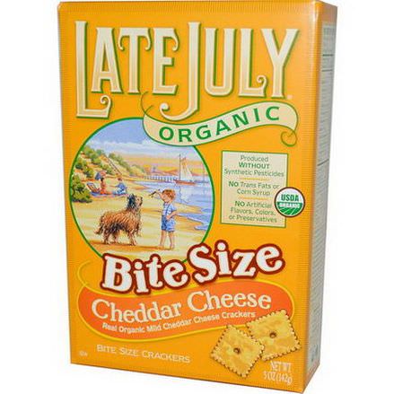 Late July, Organic Bite Size Crackers, Cheddar Cheese 142g
