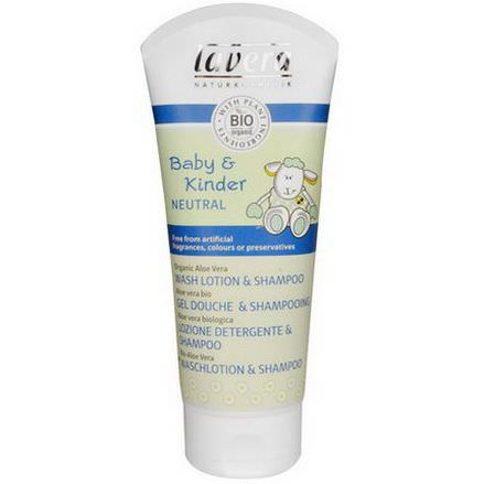 Lavera Naturkosmetic, Baby&Kinder Neutral, Wash Lotion&Shampoo, Organic Aloe Vera 200ml