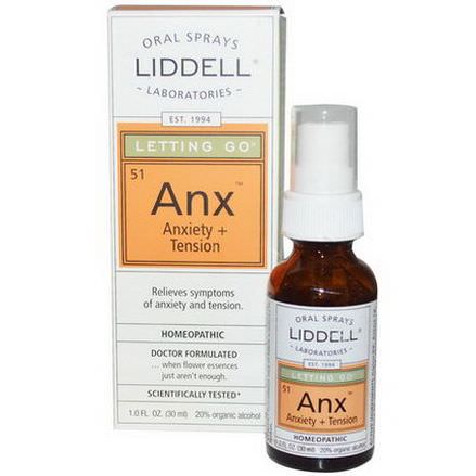 Liddell, Letting Go, Anx Anxiety Tension, Oral Spray 30ml