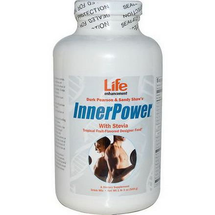 Life Enhancement, Durk Pearson&Sandy Shaw's, InnerPower with Stevia Drink Mix, Tropical Fruit-Flavored 549g