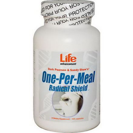Life Enhancement, One-Per-Meal Radical Shield, 84 Capsules