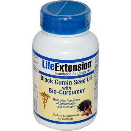 Life Extension, Black Cumin Seed Oil With Bio-Curcumin, 60 Softgels