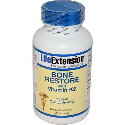 Life Extension, Bone Restore, With Vitamin K2, 120 Capsules