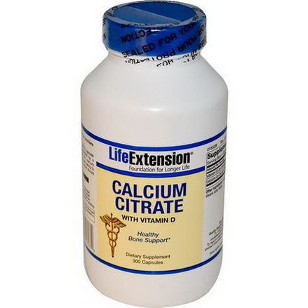 Life Extension, Calcium Citrate, with Vitamin D, 300 Capsules