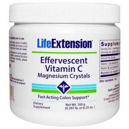 Life Extension, Effervescent Vitamin C - Magnesium Crystals 180g