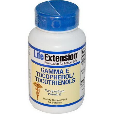 Life Extension, Gamma E Tocopherol/Tocotrienols, 60 Softgels