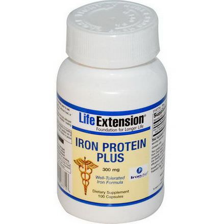 Life Extension, Iron Protein Plus, 300mg, 100 Capsules