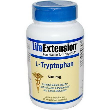 Life Extension, L-Tryptophan, 500mg, 90 Veggie Caps