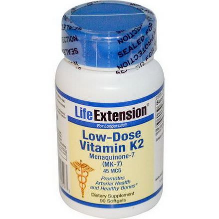 Life Extension, Low Dose Vitamin K2, 45mcg, 90 Softgels