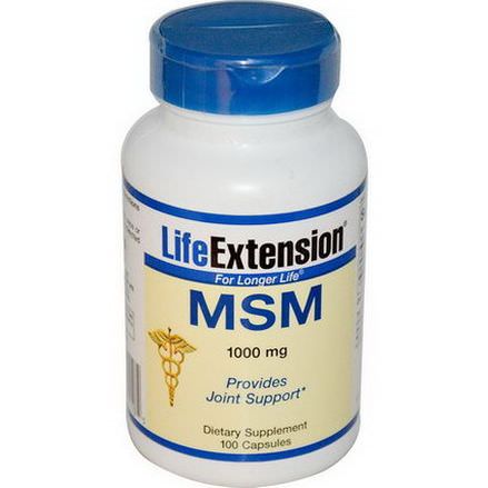 Life Extension, MSM, 1000mg, 100 Capsules