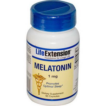 Life Extension, Melatonin, 1mg, 60 Capsules