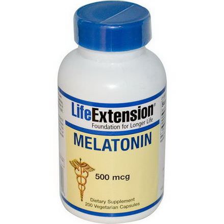 Life Extension, Melatonin, 500mcg, 200 Veggie Caps