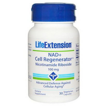 Life Extension, NAD+ Cell Regenerator Nicotinamide Riboside, 100mg, 30 Veggie Capsules