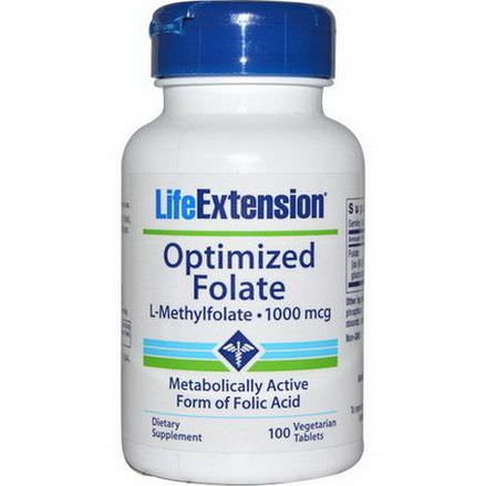 Life Extension, Optimized Folate, 1000mcg, 100 Veggie Tabs
