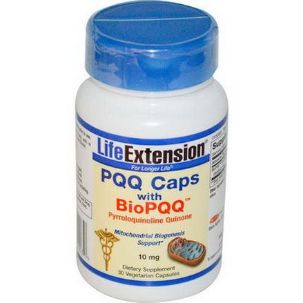Life Extension, PQQ Caps with BioPQQ, 10mg, 30 Veggie Caps