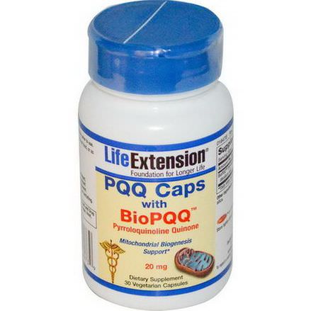 Life Extension, PQQ Caps with BioPQQ, 20mg, 30 Veggie Caps