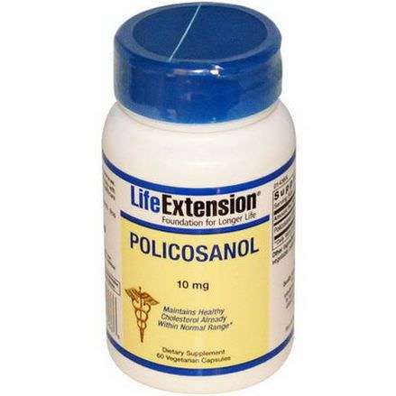 Life Extension, Policosanol, 10mg, 60 Veggie Caps