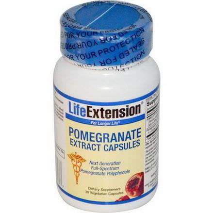 Life Extension, Pomegranate Extract Capsules, 30 Veggie Caps