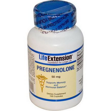 Life Extension, Pregnenolone, 50mg, 100 Capsules