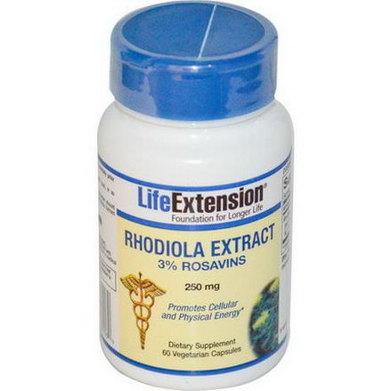 Life Extension, Rhodiola Extract, 250mg, 60 Veggie Caps