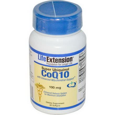 Life Extension, Super Ubiquinol CoQ10, 100mg, 60 Softgels