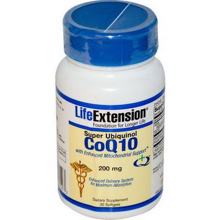 Life Extension, Super Ubiquinol CoQ10, 200mg, 30 Softgels